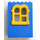 LEGO Bleu Fabuland Building mur 2 x 6 x 7 avec Jaune Squared Fenêtre