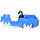 LEGO Blue Fabuland Tricycle with Light Gray Wheels