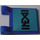 LEGO Blue Flag 2 x 2 with Black Alien Characters (Both Sides) Sticker without Flared Edge (2335)