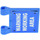 LEGO Blau Flagge 2 x 2 mit &#039;WARNING WORKING AREA&#039; Aufkleber ohne ausgestellten Rand (2335)