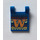 LEGO Blue Flag 2 x 2 with Weasley &quot;W&quot; Sweater Pattern Sticker without Flared Edge (2335)