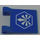 LEGO Blue Flag 2 x 2 with White Chima Logo Sticker without Flared Edge (2335)