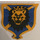 LEGO Blue Hanging Cloth 4 x 5 with Knights Kingdom Lion Head