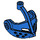 LEGO Blau Helm Visier Pointed (2594)