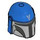 LEGO Blue Helmet with Sides Holes with Mandalorian Decoration (3807 / 106133)