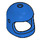 LEGO Blauw Helm met Dik Chin Strap (50665)