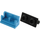 LEGO Blue Hinge Brick 1 x 2 with Black Top Plate (3937 / 3938)