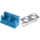 LEGO Blue Hinge Brick 1 x 2 with White Top Plate (3937 / 3938)