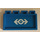 LEGO Blau Scharnier Fliese 2 x 4 mit Ribs mit Weiß Zug Logo Aufkleber (2873)