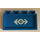 LEGO Blue Hinge Tile 2 x 4 with Ribs with White Train Logo Sticker (2873)
