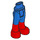 LEGO Azul Cadera con Pants con Rojo Boots (16925)