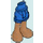 LEGO Blue Hip with Rolled Up Shorts with Bare Feet with Thin Hinge