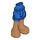 LEGO Blue Hip with Rolled Up Shorts with Bare Feet with Thin Hinge