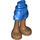 LEGO Blue Hip with Rolled Up Shorts with Bare Feet with Thin Hinge