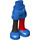 LEGO Blauw Heup met Rolled Omhoog Korte broeken met Blauw, Rood, Zwart met dik scharnier (11403 / 35556)