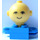 LEGO Blue Homemaker Figure with Yellow Head