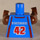 LEGO Blå Jerry Stackhouse, Detroit Pistons, Road Uniform Kropp