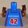 LEGO Blue Jerry Stackhouse, Detroit Pistons, Road Uniform Torso