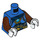 LEGO Blau Lavertus mit Perlgold Armour Minifigur Torso (973 / 76382)