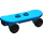 LEGO Blauw Minifig Skateboard met Zwart Wielen