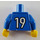 LEGO Blue Minifig Sports Torso, Soccer World Team Fieldplayer (973)