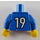 LEGO Blauw Minifiguur Sport Torso, Voetbal World Team Fieldplayer (973)