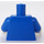 LEGO Blau Minifigur Torso Einfach mit Blau Arme und Weiß Hände (73403 / 76382)