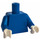 LEGO Blue Minifig Torso Plain with Blue Arms and White Hands (73403 / 76382)