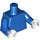 LEGO Blue Minifig Torso Plain with Blue Arms and White Hands (973 / 76382)