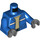 LEGO Blau Minifigur Torso mit Tier Rescue auf der Rückseite (973 / 76382)