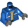 LEGO Blau Minifig Torso mit Tier Rescue auf Der Rücken (973 / 76382)
