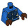 LEGO Blue Minifig Torso with Dark Blue Armor and Belt with Silver Zipper (973 / 76382)