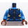 LEGO Blue Minifig Torso with Dark Blue Armor and Belt with Silver Zipper (973 / 76382)