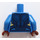 LEGO Blue Minifig Torso with Dark Blue Armor and Belt with Silver Zipper (973 / 76382)