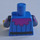 LEGO Blue Minifig Torso with Pinstripes and Money Pouch (973)