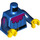 LEGO Blu Minifigure Busto con Pinstripes e Soldi Pouch (973 / 76382)