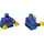 LEGO Blau Minifig Torso mit Pinstripes und Money Pouch (973 / 76382)