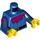 LEGO Blue Minifig Torso with Pinstripes and Money Pouch (973 / 76382)
