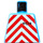 LEGO Blue Minifig Torso without Arms with Red and White Chevron and Black Trainlogo Pattern (973)