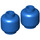 LEGO Blauw Minifigure Hoofd (Verzonken Solid Stud) (3274 / 3626)