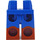 LEGO Blau Minifigur Hüften und Beine mit Dunkelorange Boots (21019 / 77601)