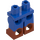 LEGO Blau Minifigur Hüften und Beine mit Dunkelorange Boots (21019 / 77601)