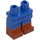 LEGO Blau Minifigur Hüften und Beine mit Dunkelorange Boots (21019 / 77601)