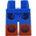 LEGO Blau Minifigure Hüften und Beine mit Dark Orange Boots (21019 / 77601)