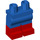 LEGO Blau Minifigure Hüften und Beine mit rot Boots (21019 / 77601)