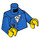 LEGO Blauw Minifiguur Torso Jasje met Wit Shirt en Tie, Vliegtuig logo, en ID-Kenteken (76382 / 88585)