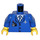 LEGO Blue Minifigure Torso Jacket with White Shirt and Tie, Airplane Logo, and ID Badge (76382 / 88585)