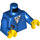 LEGO Blue Minifigure Torso Jacket with White Shirt and Tie, Airplane Logo, and ID Badge (76382 / 88585)