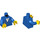 LEGO Bleu Minifigure Torse Jacket avec blanc Shirt et Tie, Airplane logo, et ID Badge (76382 / 88585)