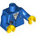 LEGO Blue Minifigure Torso Jacket with White Shirt and Tie, Airplane Logo, and ID Badge (76382 / 88585)